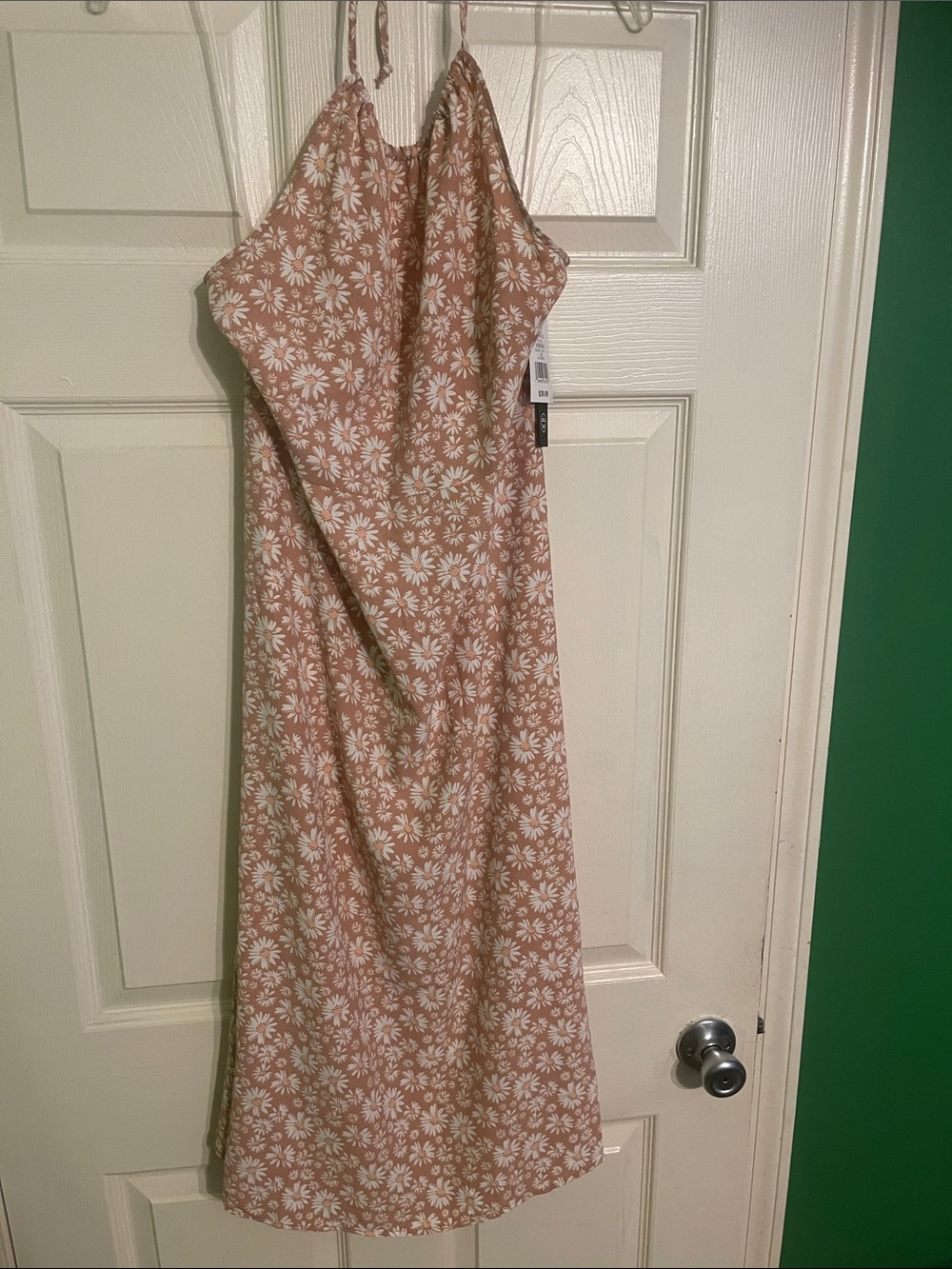 As U Wish Dusty Rose Floral Halter Midi Dress